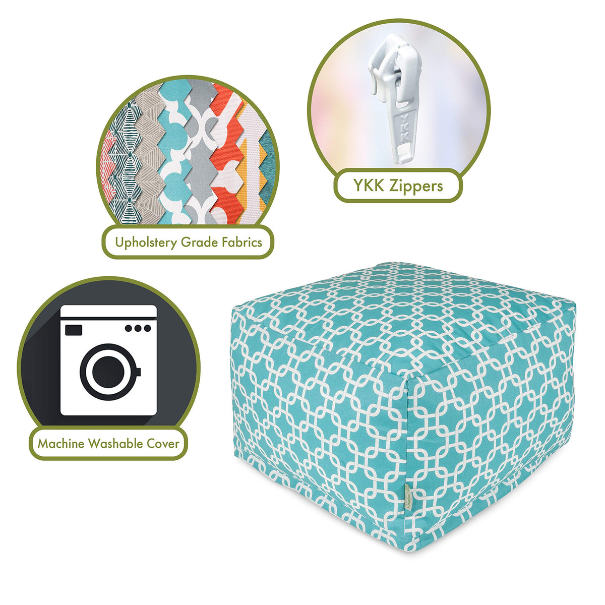 Teal Ottoman D484076