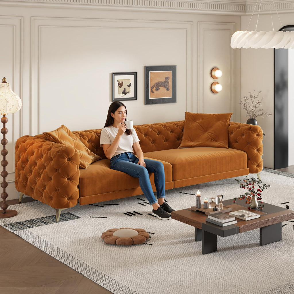 Convertible Sleeper Sofa with Ottoman B662