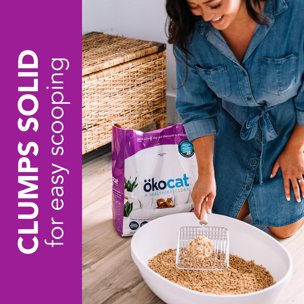 Unscented Wood Clumping Cat Litter Mini-Pellets 18.6 pounds M1505