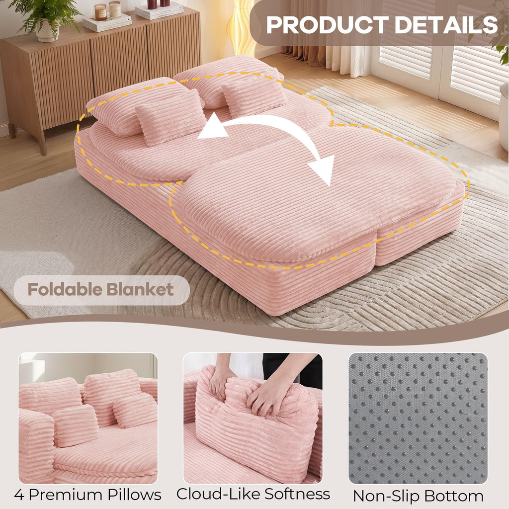 75'' Folding Sleeper Sofa Bed E2434