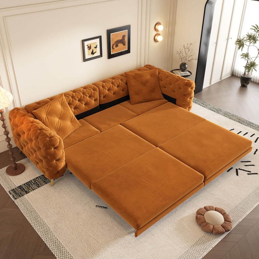 Convertible Sleeper Sofa with Ottoman B662
