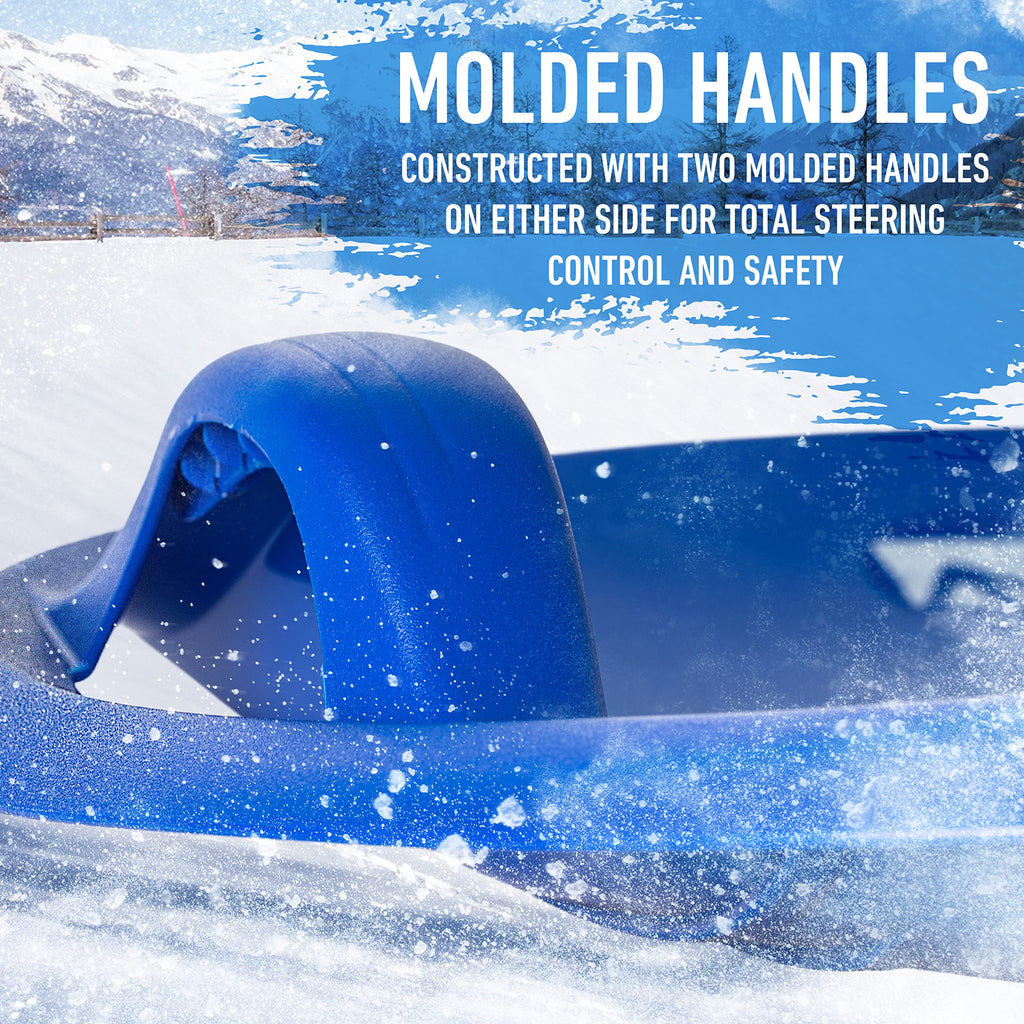 Kids Plastic Snow Sled with Handles F339611