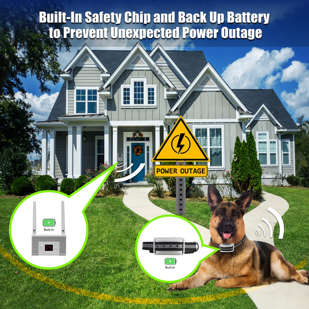 Electric Wireless Dog Fence System with Waterproof Rechargeable Collar Y395034