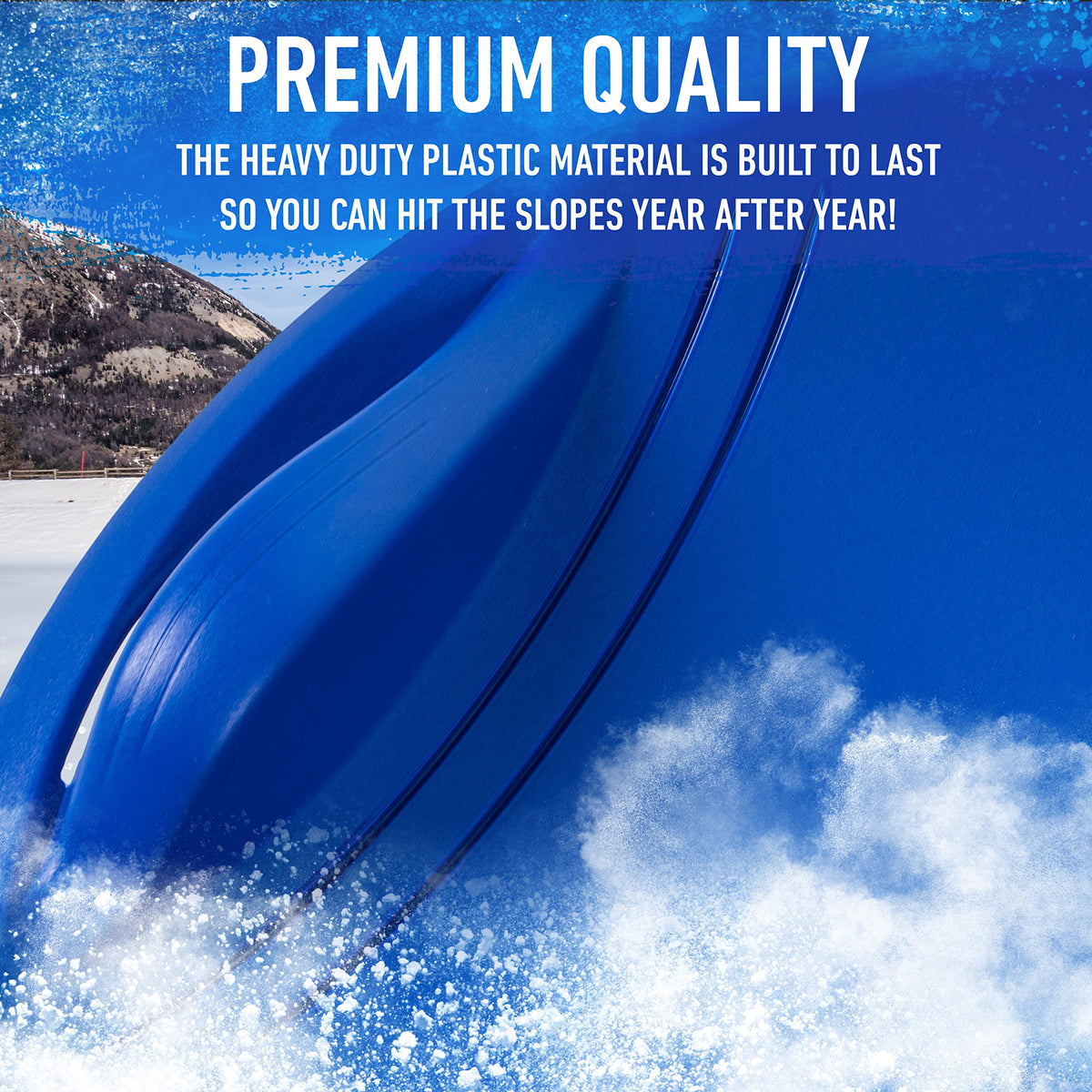 Kids Plastic Snow Sled with Handles F339611