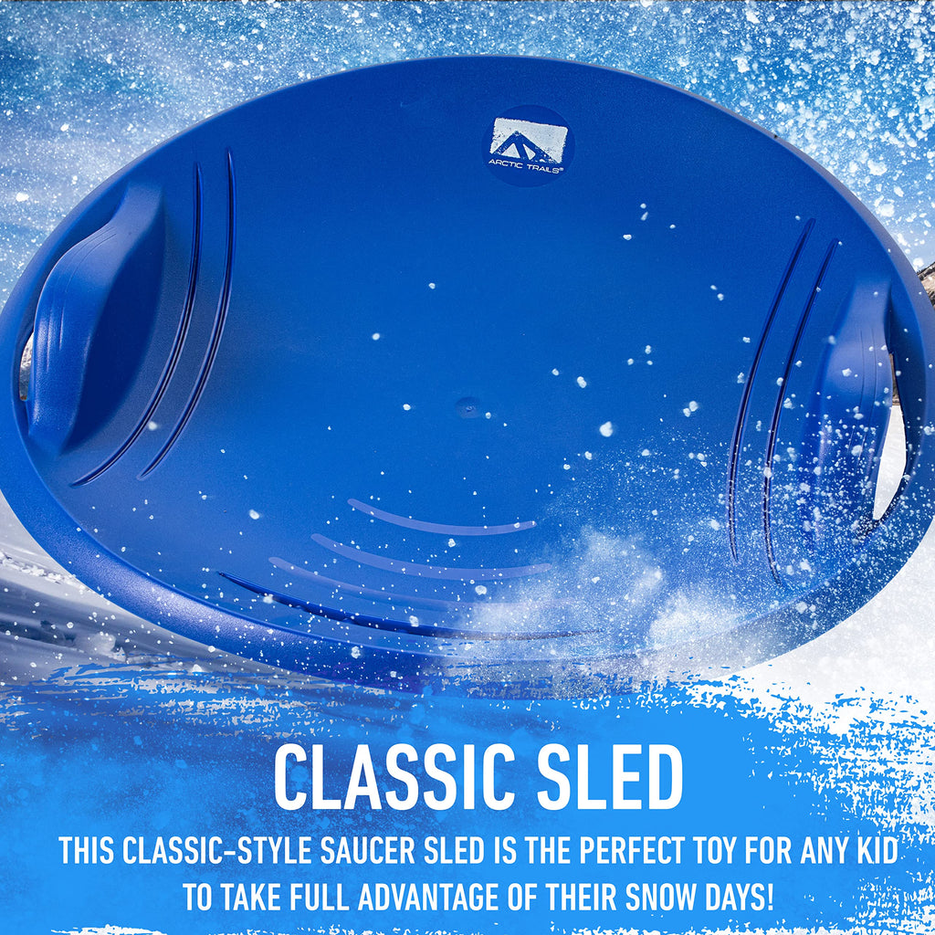 Kids Plastic Snow Sled with Handles F339611